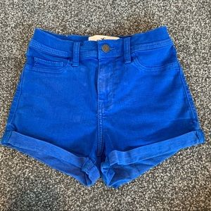 Blue Hollister High-Rise Shorts